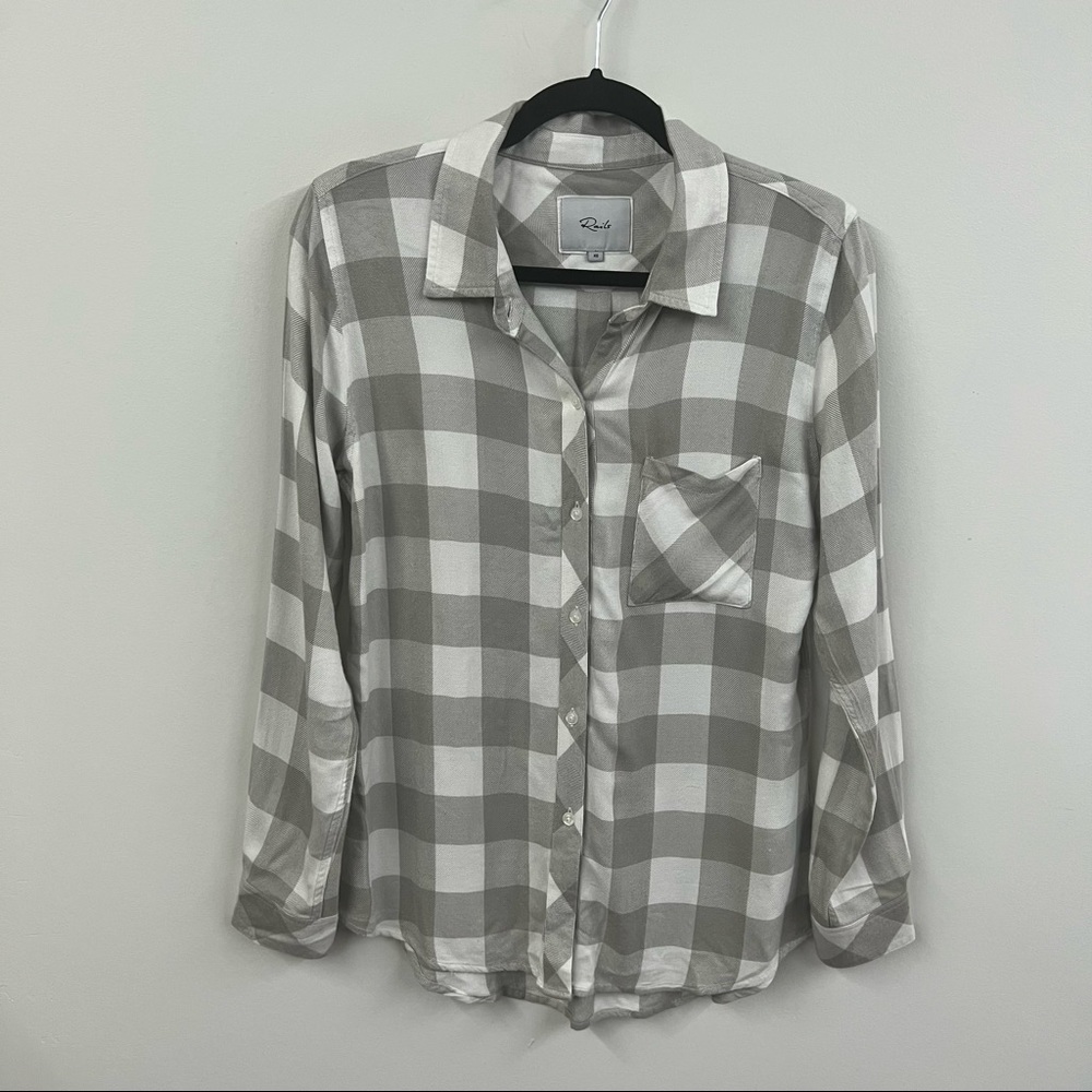 Rails Hunter Sage/White Check Button Front Shirt - image 1